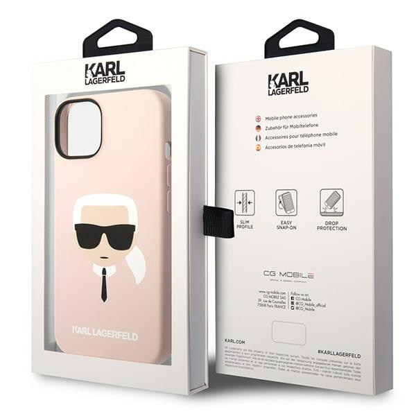 Karl Lagerfeld KLHCP14MSLKHLP iPhone 14 Plus 6.7" hartcase rosa/pink Silikon Karl`s Head